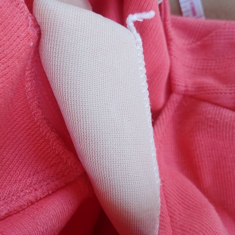 Vintage cotton blend embroidered knit top coral pink floral embroidery M… - Picture 7 of 11